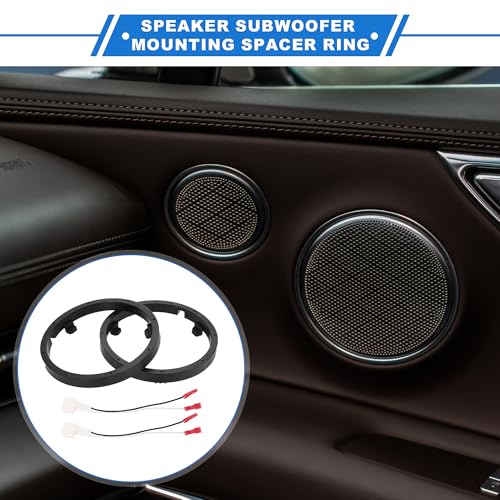 VekAuto 2 Set Speaker Spacer Ring Tweeter Speaker Spacer Adapter for Mitsubishi Lancer 20082017 Waterproof for 65 ABS Black Front Rear - Image 3