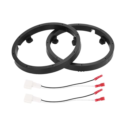 VekAuto 2 Set Speaker Spacer Ring Tweeter Speaker Spacer Adapter for Mitsubishi Lancer 20082017 Waterproof for 65 ABS Black Front Rear - Image 1