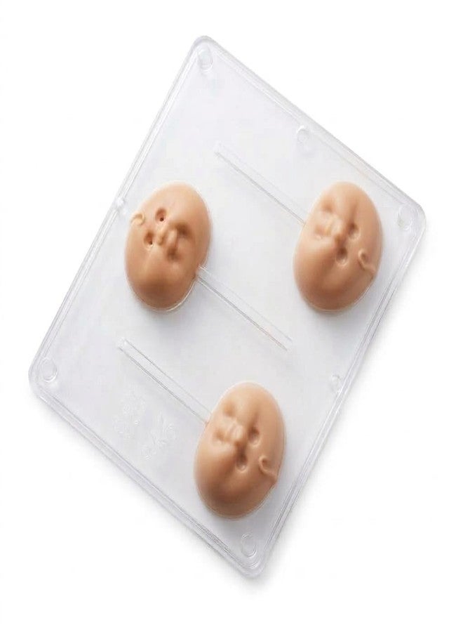 Lollipops Cabbage Baby Lollipop Chocolate Candy Mold 276, 3 Cavities, 3.1" x 2.5" Each Baby - Image 1