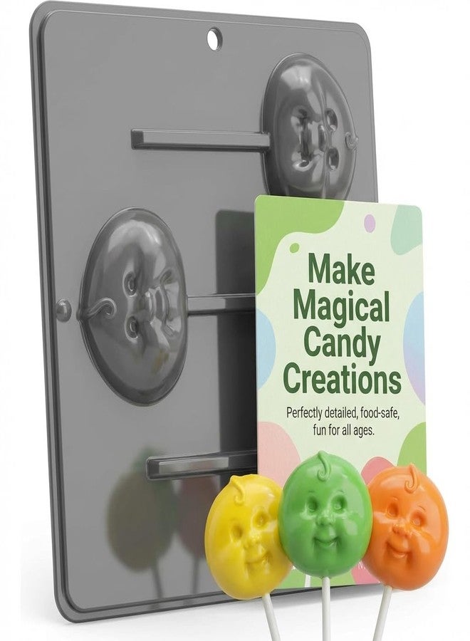 Lollipops Cabbage Baby Lollipop Chocolate Candy Mold 276, 3 Cavities, 3.1" x 2.5" Each Baby - Image 2