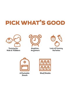 بادي فروتس وجبات خفيفة من Buddy Fruits & Veggies، صلصة التفاح غير المحلاة بالخوخ والجزر، 3.2 أونصة (18 كيسًا) خالية من الجلوتين والمكسرات ومنتجات الألبان والمواد الحافظة وBPA، وغير معدلة وراثيًا، وكوشر  - Image 4