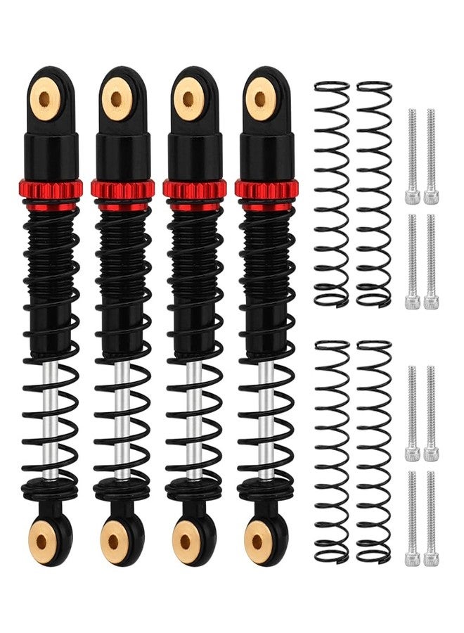 Pothyes Aluminum Long or Regular Threaded Shock Adjustable Absorber Oil Damper for Axial SCX24 FMS FCX24M AX24 1/24 RC Crawler Car Upgrade Parts (Black, 40mm) - Image 2
