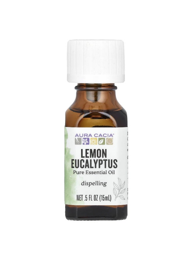 Aura Cacia, Pure Essential Oil, Lemon Eucalyptus, 0.5 fl oz (15 ml) - Image 1
