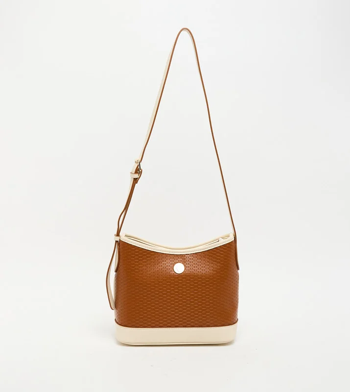 ANNE KLEIN Anne Klein Women’s Brown PU Shoulder Bag with Long Strap