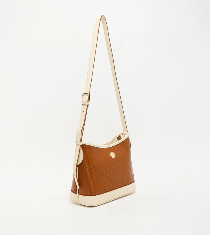 ANNE KLEIN Anne Klein Women’s Brown PU Shoulder Bag with Long Strap