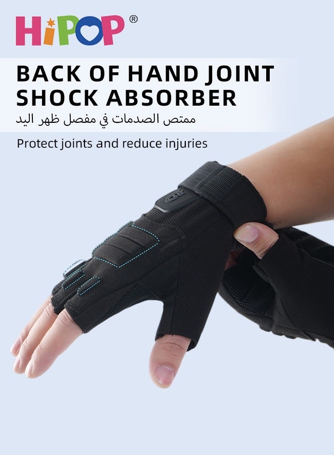 هيبوب قفازات الجيم، قفازات رياضية للحماية الكاملة، قفازات بدون أصابع مع دعم لرباط المعصم للرجال والنساء، قفازات تمرين لرفع الأثقال، التدريب، ركوب الدراجات، وصالات الألعاب الرياضية. - Image 5