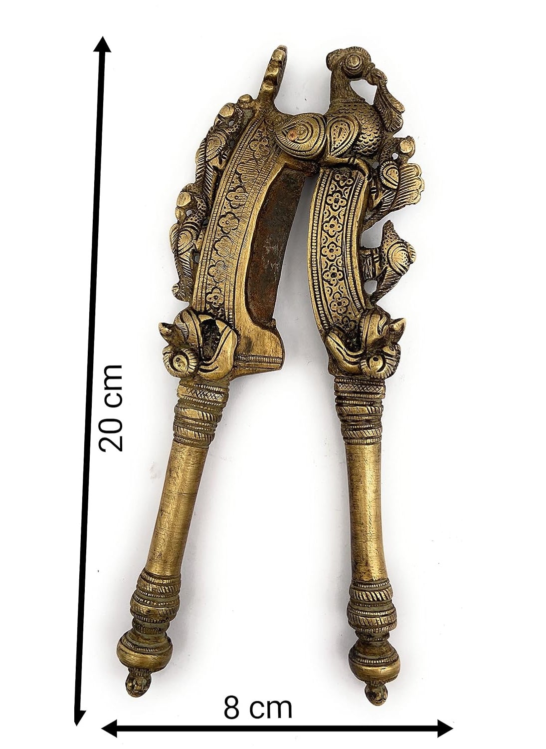 Bhunes Bhunes Brass Antique Nut Cutter bettel nut Cutter Nut Cutter Tablet Cutter Gold 8 Inch 1 Piece  - Image 5