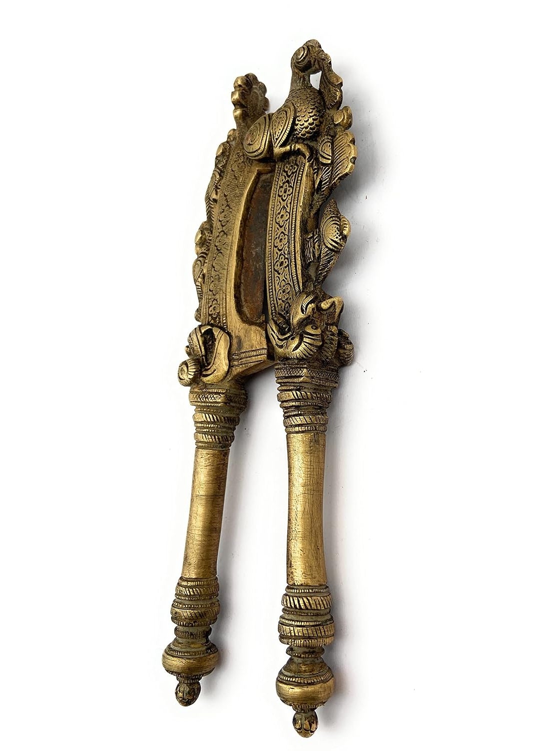 Bhunes Bhunes Brass Antique Nut Cutter bettel nut Cutter Nut Cutter Tablet Cutter Gold 8 Inch 1 Piece  - Image 2