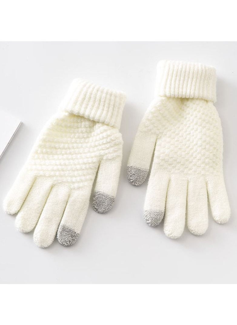 Loquat Solid Knit Gloves 
