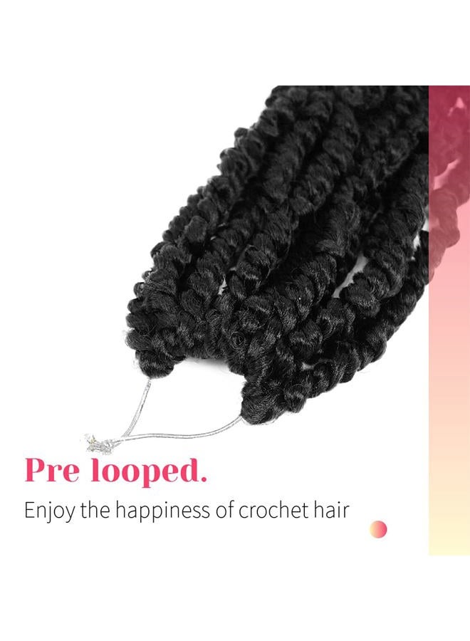 BOHOBABE The BOHOBABE 36 Inch Pre-twisted Passion Twist Hair 8 Packs Super Long Pre-looped Crochet Passion Twist Braiding Hair Soft Bohemian Twists (1B) - Image 3