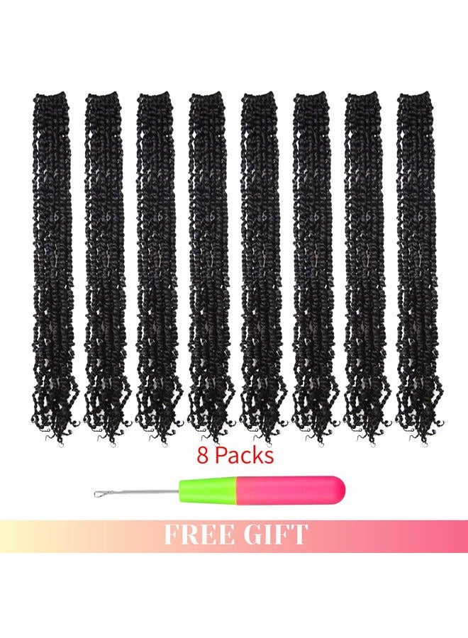 BOHOBABE The BOHOBABE 36 Inch Pre-twisted Passion Twist Hair 8 Packs Super Long Pre-looped Crochet Passion Twist Braiding Hair Soft Bohemian Twists (1B) - Image 5