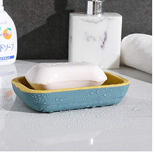 HOME CUBE 2 Pcs Adhesive Wall Mounted Soap Dish Case Holder for Bathroom Kitchen Sink - Random Color (R3CV) - Image 5
