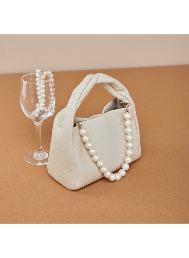 YEARCON Qixi Gift】fashion Pearl Accent Mini Square Bag - Versatile Women's Handbag For Loved Ones And Girlfriends - Image 4