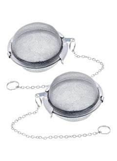 BENCI Stainless Steel Tea Ball Strainer for Loose Leaf Tea Reusable Infuser with Extra Fine Mesh Chain Brews Hot Tea Coffee Tea Egg Steeper for One Cup Holds 1 TBSP Set of 2Small