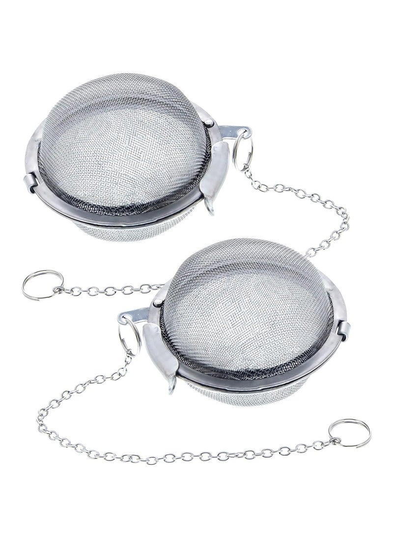 BENCI - BENCI Stainless Steel Tea Ball Strainer for Loose Leaf Tea Reusable Infuser with Extra Fine Mesh Chain Brews Hot Tea Coffee Tea Egg Steeper for One Cup Holds 1 TBSP Set of 2Small - Image 1