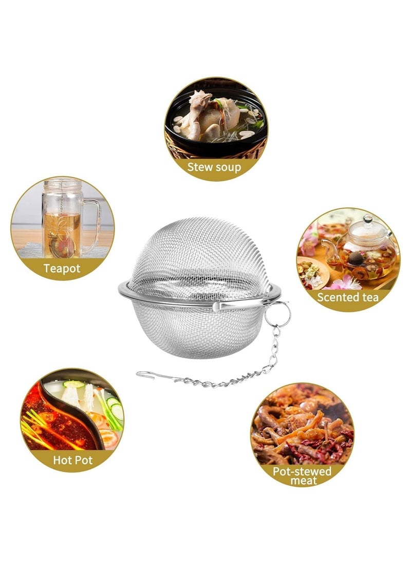 BENCI - BENCI Stainless Steel Tea Ball Strainer for Loose Leaf Tea Reusable Infuser with Extra Fine Mesh Chain Brews Hot Tea Coffee Tea Egg Steeper for One Cup Holds 1 TBSP Set of 2Small - Image 1