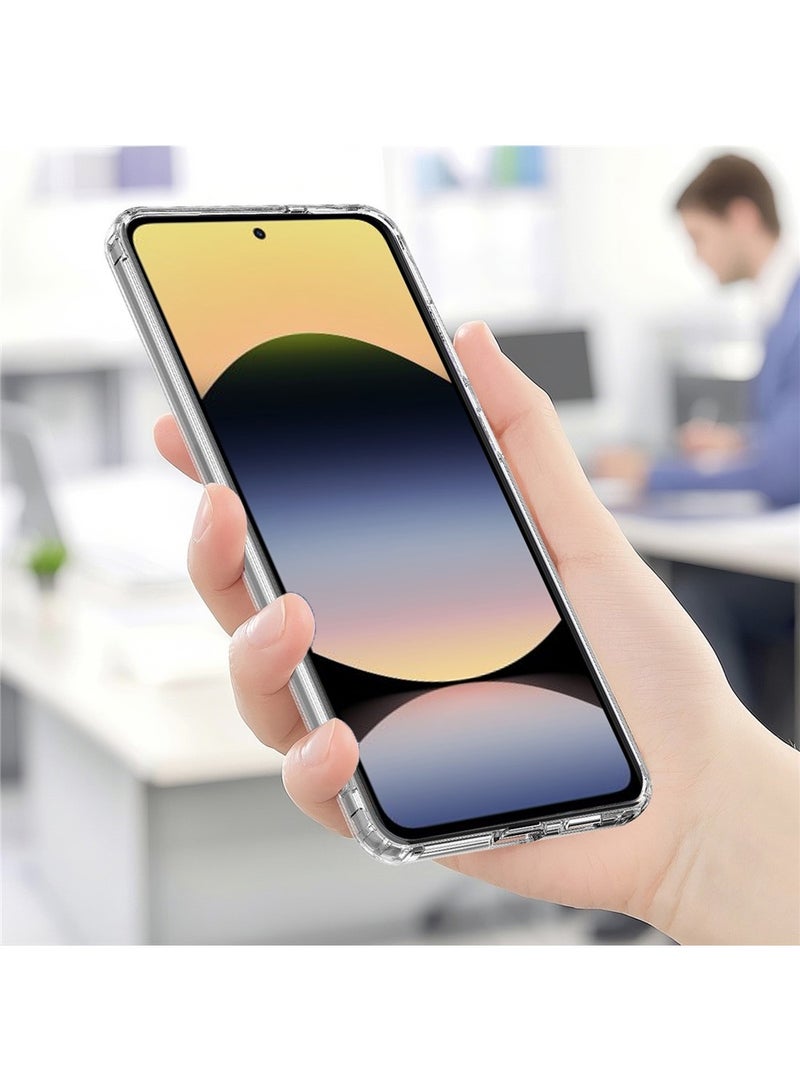 Techie Xiaomi Redmi Note 14 Pro Case with MagSafe – Slim, Anti-Yellowing Transparent Back Cover with Camera Lens Protection, Magnetic Holder Wireless Charging Compatible - Clear - Image 5