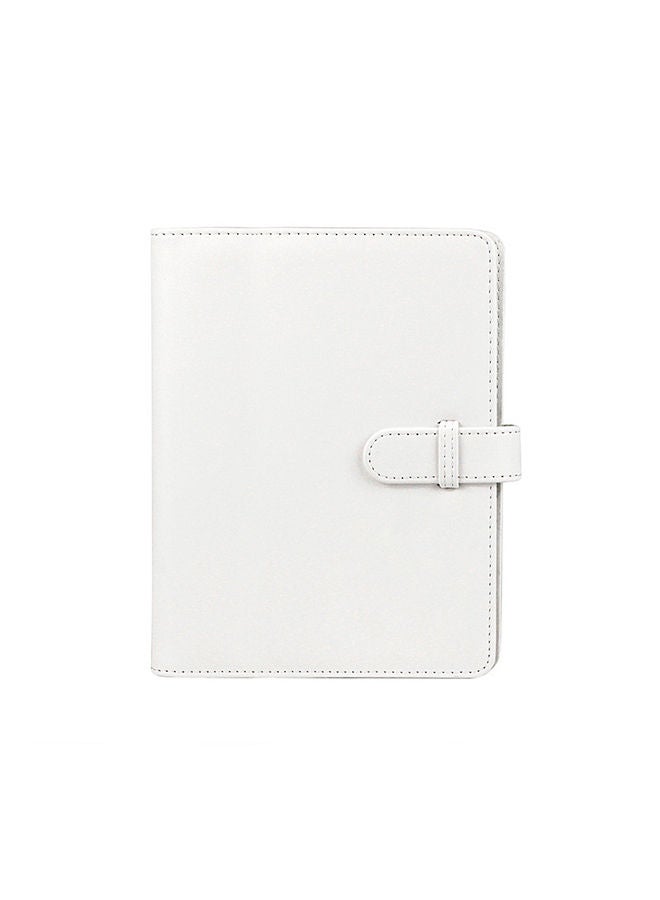 Sharpdo Instax 3-inch 128 PU Leather Vintage Photo Album Mini11 Solid White Color Photo Album Photo Storage Album - Image 1