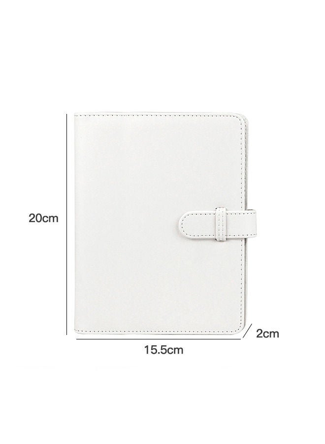 Sharpdo Instax 3-inch 128 PU Leather Vintage Photo Album Mini11 Solid White Color Photo Album Photo Storage Album - Image 4