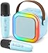 IROO Mini Karaoke Machine for Kids 2026 TOP Toys Birthday Gifts Ideas for Girls Ages 4 5 6 7 8 9 10 12 Years Old Portable MP3 Player with 2 Wireless Mics for Family Home Party - Image 3