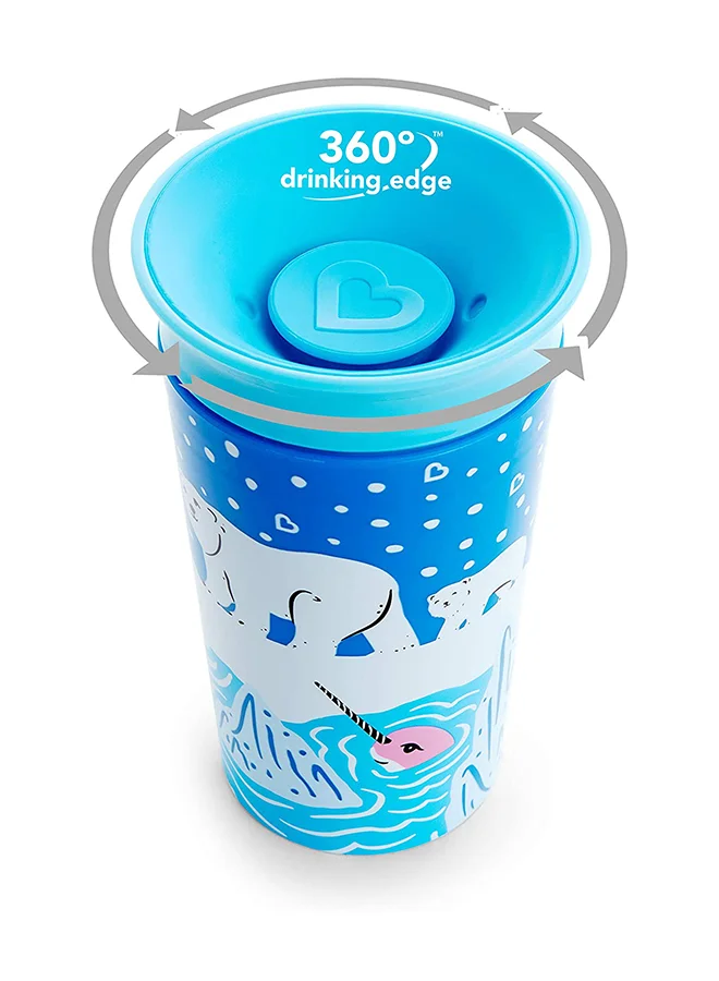 Munchkin Miracle 360 Wildlove Sippy Cup 9 Oz / 266 Ml 2 Pack Polar Bear/orca
