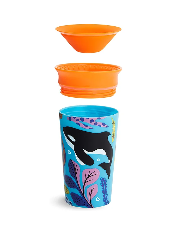 Munchkin Miracle 360 Wildlove Sippy Cup 9 Oz / 266 Ml 2 Pack Polar Bear/orca
