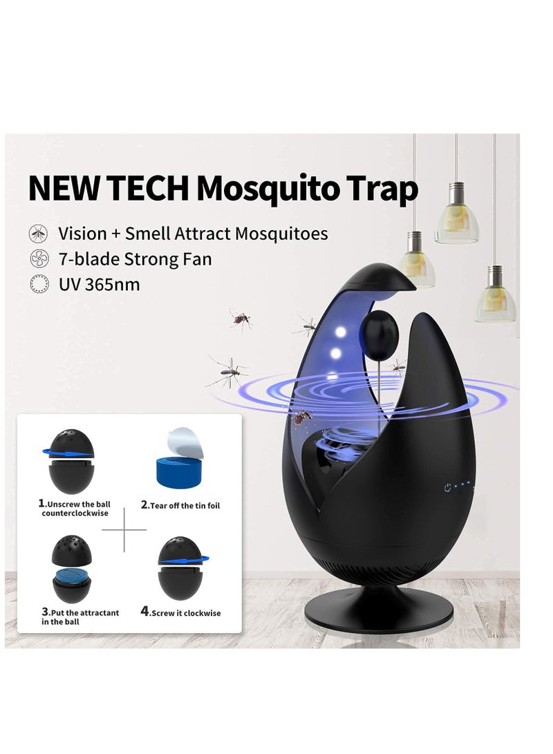 KASTWAVE مصيدة البعوض، مصيدة ذباب الفاكهة مع ضوء UV، قاتل البعوض الكهربائي الداخلي للعث، ذباب المجاري والحشرات، مصيدة الذباب، غير سامة، جهاز صيد الحشرات آمن للأطفال والحوامل - Image 4