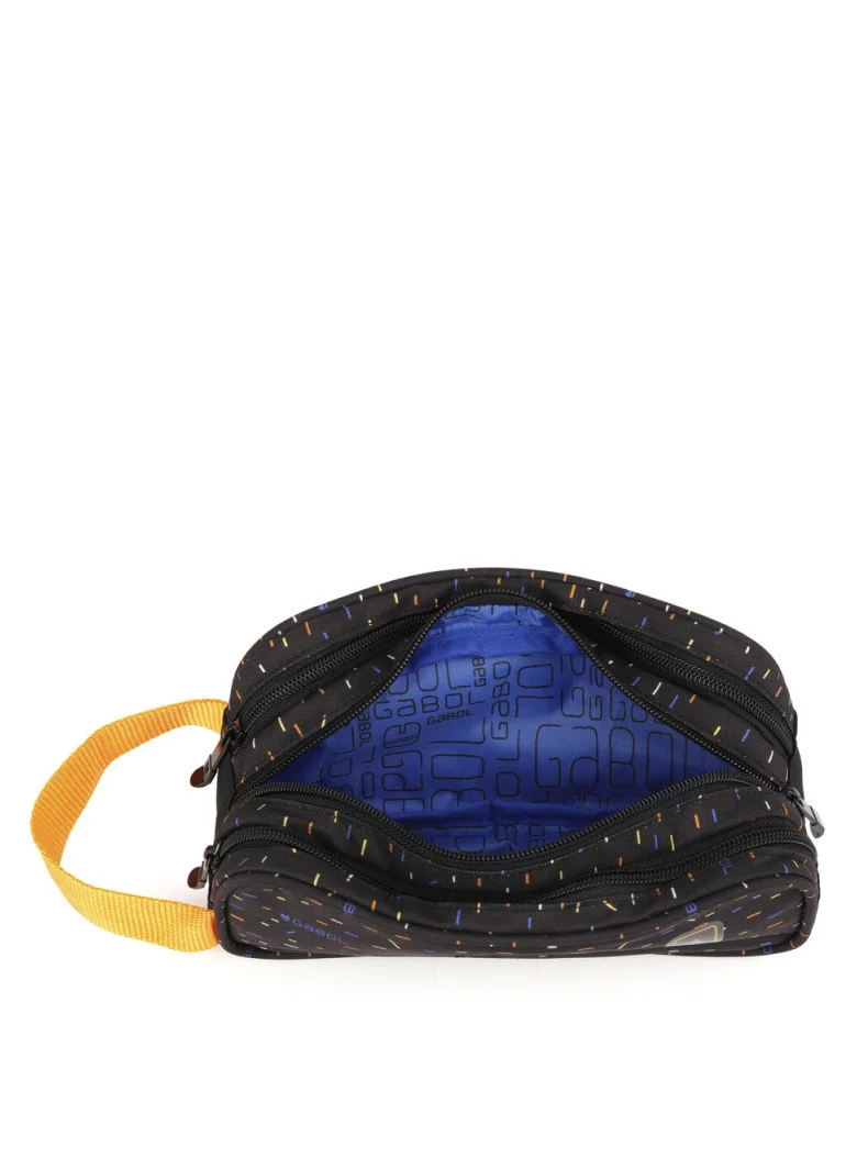 GABOL Black Printed Pencil Case Zippered