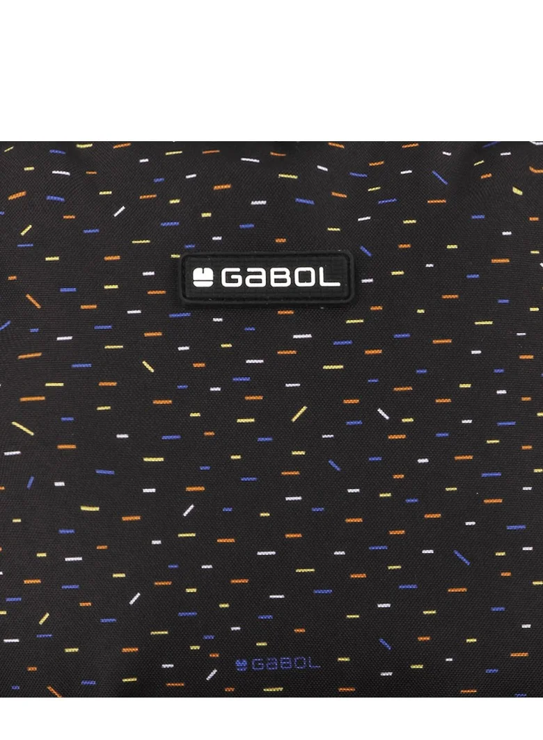GABOL Black Printed Pencil Case Zippered