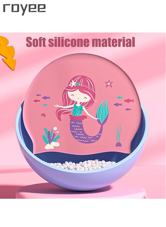 Royee Silicone Swimming Cap for Kids Bathing Cap for Kids Children Boys Girls - Children Swim Cap for Boys and Girls Aged 3-8 - Image 3