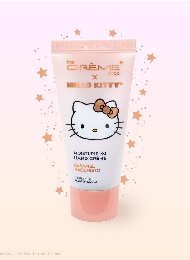 The Creme Shop The Creme Shop x Hello Kitty Pocket Portable Soothing Advanced Luxuriously Hand Creams Shea Butter Vitamin E - Superior Hydration and Repair for Dry Skin Cute Scented - Caramel Macchiato  - Image 1