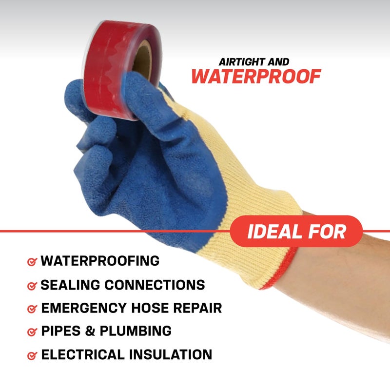 Bond It Rescue Tape, Self-Fusing Silicone for Emergency Plumbing, Pipe & Hose Repair, Electrical Insulation, Waterproof, 950PSI, Made in USA, 1" x 12', Black - Image 3