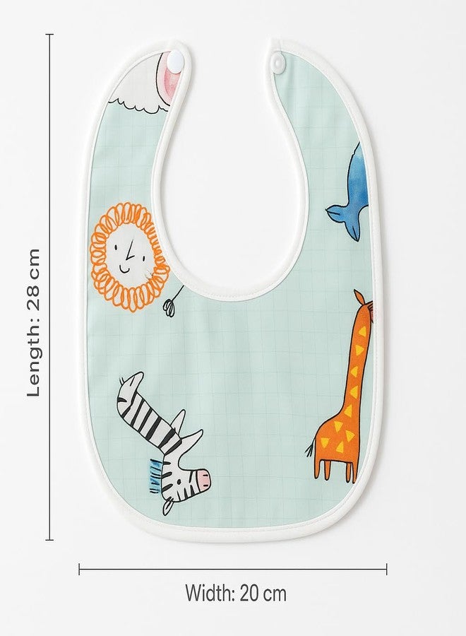 KIDDOLANE baby bibs for new born Baby bibs - 6 pcs | Waterproof, Absorbent & Breathable Feeding Bibs with Closure button | baby bibs for 0-12 months (Pack of 6) - Image 3