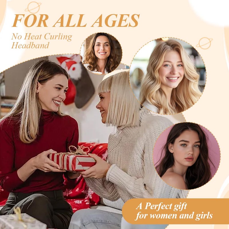 M'AYCREATE MAYCREATE® No Heat Curling Rod Headband, No Heat Hair Curlers Overnight Velour Hair Curls Roller Wrap for Women with Long Hair - Image 5