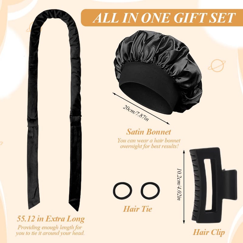 M'AYCREATE MAYCREATE® No Heat Curling Rod Headband, No Heat Hair Curlers Overnight Velour Hair Curls Roller Wrap for Women with Long Hair - Image 2