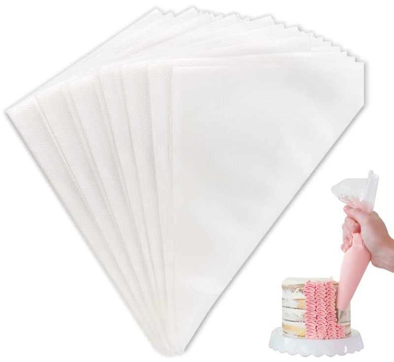 ilauke Piping Bags 15 inch 200PCS Pastry Bags Disposable Extra Thick Icing Bags for Frosting CookieCake Decorating Supplies Cupcakes Baking Decoration 32 x 20 cm