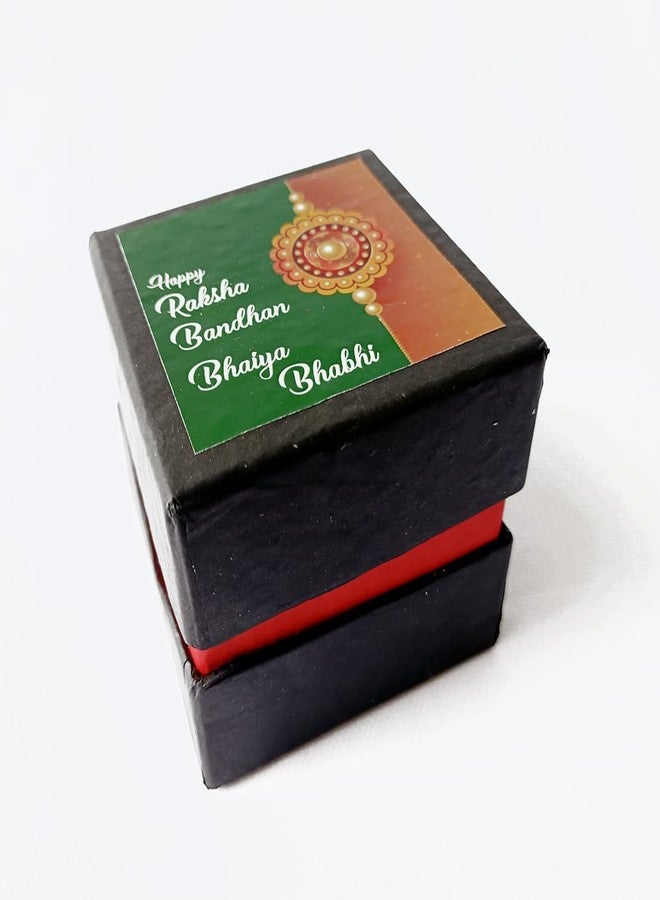 TreasureBox Handcrafted Rakshan Bandhan Rakhi for Bhaiya Bhabhi (Rakhi with Lumba, Roli Tilak Set in Elegant Box Packing) (Emerald Green) - Image 5