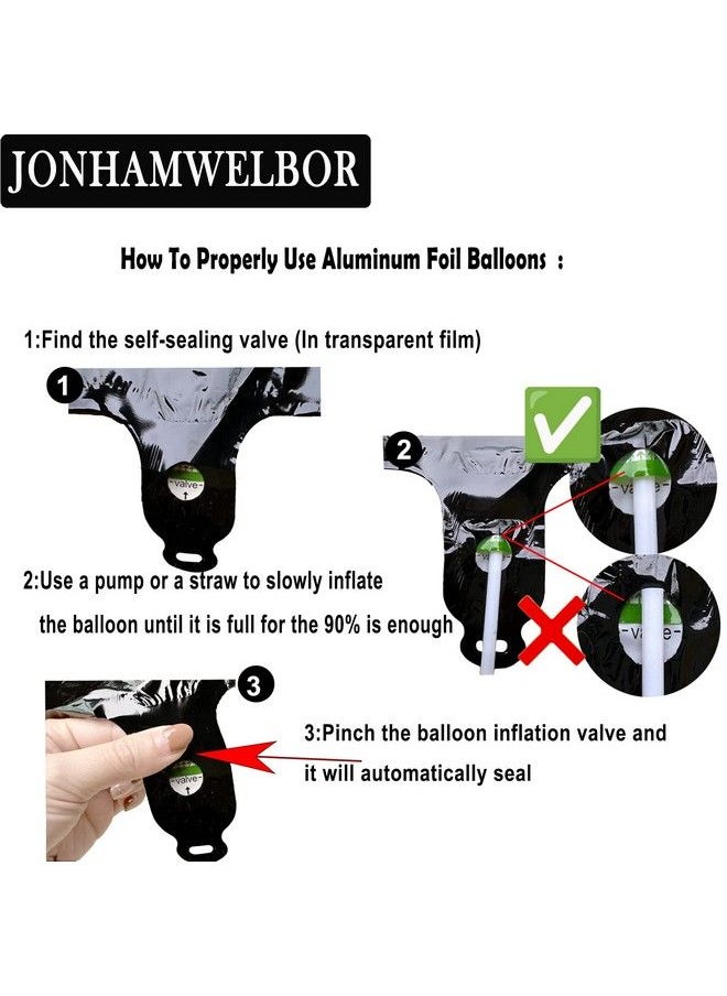 JONHAMWELBOR 55 Number Balloons Black Big Giant Jumbo Number 55 Foil Mylar Balloons For 55Th Birthday Party Supplies 55 Anniversary Events Decorations  - Image 5