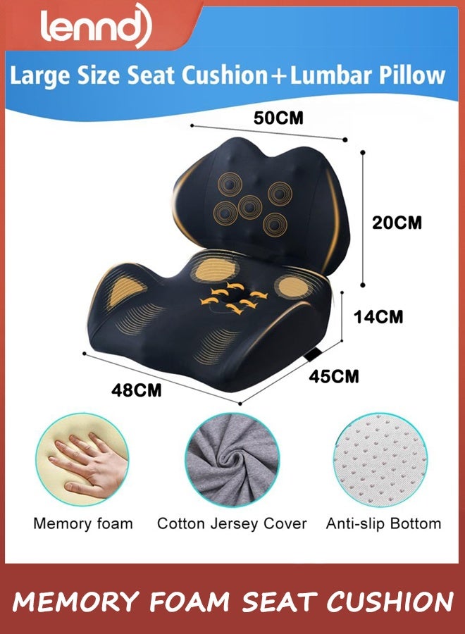 لينند الكبيرة الذاكرة رغوة مقعد وسادة دعم القطن وسادة لـ Sciatica & Tailbone تخفيف الضغط Coccyx Pad لكرسي المكتب ، السيارة ، الكرسي المتحرك ، المنزل ، المكتب - Image 4