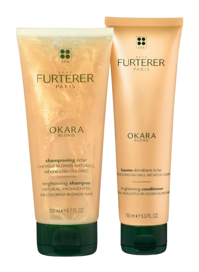 RENE FURTERER PARIS - OKARA BLONDE Brightening Shampoo - For Natural, Highlighted & Bleached Blonde Hair - Gentle - Hydrogen Peroxide & SLS-Free - 6.7 fl. oz.