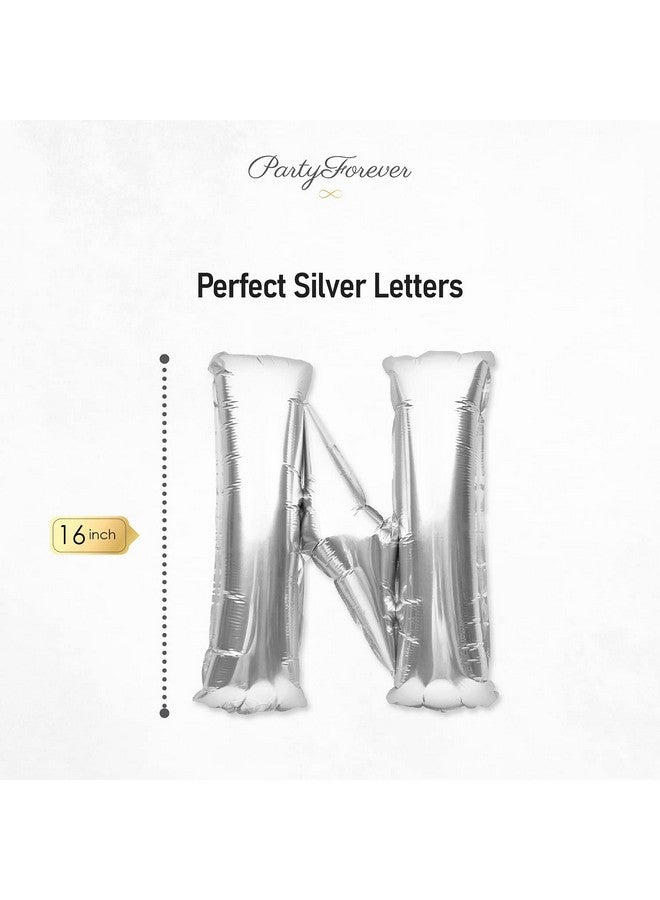 PartyForever Silver Two The Moon Party Decorations Foil Balloon Banner - Image 4