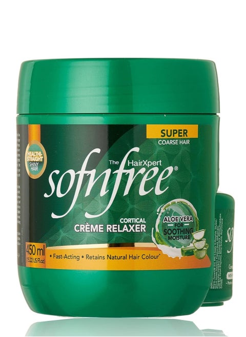 Flaky hair straightening cream for coarse hair with aloe vera