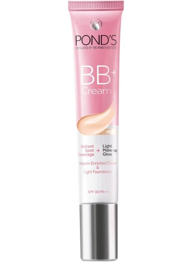 POND'S BB+ Cream, Instant Spot Coverage + Light make up Glow, Light, 18 g - Image 1
