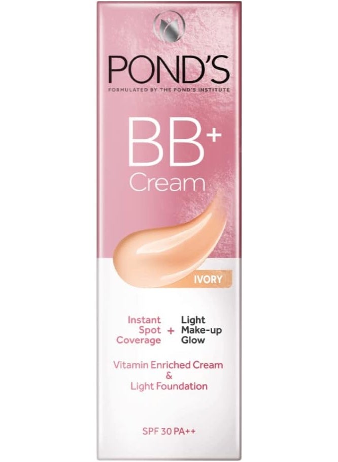 POND'S BB+ Cream, Instant Spot Coverage + Light make up Glow, Light, 18 g - Image 3