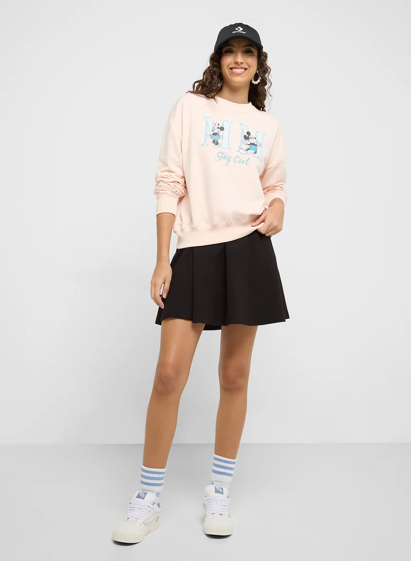 Disney Mickey & Friends Oversize Graphic Sweatshirt