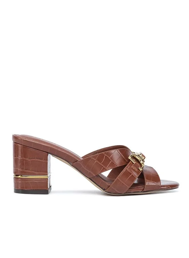 Stylish Croc-Embossed Block Mule MC 005