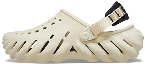Crocs Unisex-Adult Echo Clogs, Bone/Black, 5 Men/7 Women - Image 1