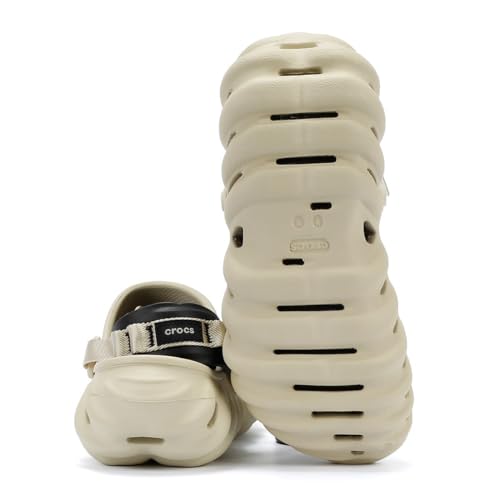 Crocs Unisex-Adult Echo Clogs, Bone/Black, 5 Men/7 Women - Image 5
