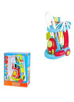 PLAYGO PlayGo My Cleaning Trolley With Electronic Vacuum Cleaner – Pretend Play Household Cleaning Toy  - Image 3