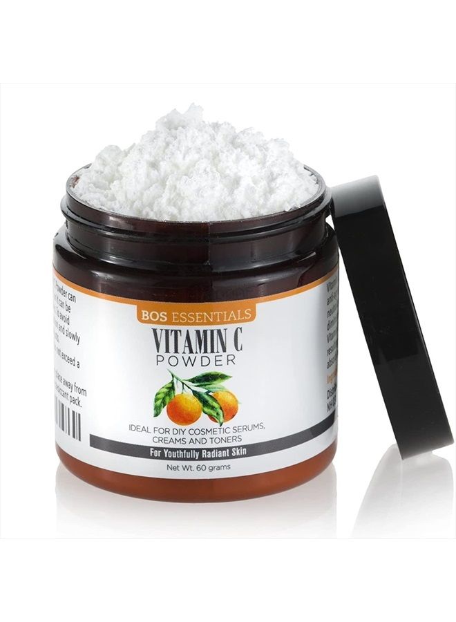 Bos Essentials Ultra Fine Cosmetic Grade Vitamin C Powder | DISSOLVES INSTANTLY IN WATER | Make fresh & effective Vitamin C serum | Vitamin C for Face, Body Skin Care - Image 1
